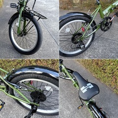 【新品】ハマー折り畳み自転車 20インチ 6段変速の画像