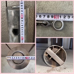 チェーン内蔵型車止め メーカー不明 中古品 高さ約82cm幅約11.5cmの画像