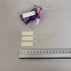 ラッピング用のタイ＋シール＋タグ　ローズの画像