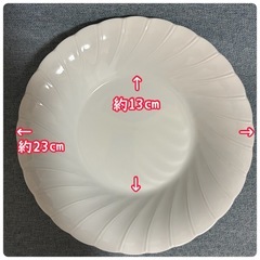 ※フリマ開催中※5枚1セット!!白の深皿の画像