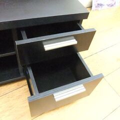 テレビ台 コンパクト 幅79×奥35×高40 テレビボード TV台 TVボード 収納家具 黒 ブラック 札幌市厚別区 厚別店の画像