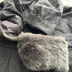 FABIA 袖フェイクファーワンピース L Lの画像