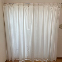 白カーテン＆レースカーテンセット片開き用　1月末までの画像