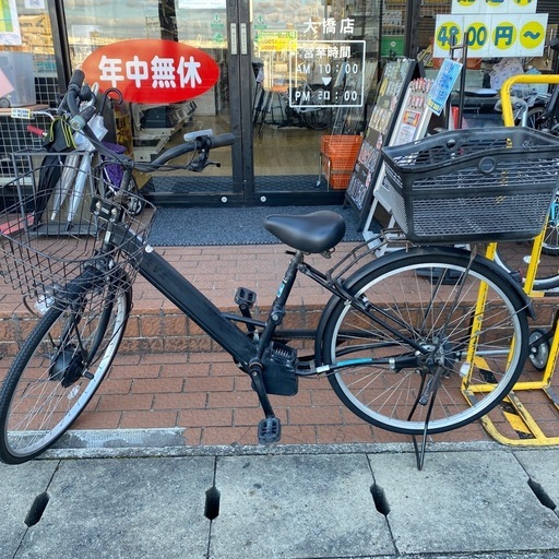 ⚠️訳有りジャンク品⚠️サイモト自転車 EVA260 26インチ電動アシスト自転車 マットブラック 24V/5.8Ah EB5.8-F