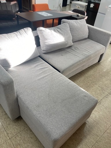 【ジモティー割引で最大15％OFF⭐️】L字ソファー　グレー　布製