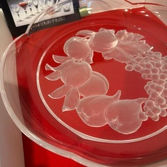 新品ホヤクリスタル大皿HOYA CRYSTALの画像