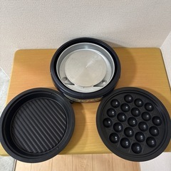 テスコム グリルなべ GP370 深なべ 溝つきプレート たこ焼きプレートの画像