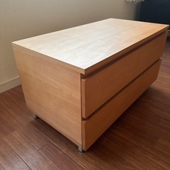 【売約済】【美品】無印良品チェスト 2段引き出し 中古品の画像