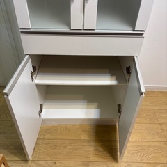 キッチン 棚 白  ホワイトの画像