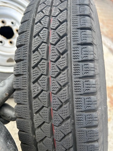 バン用スタッドレスホイル付き！155/80R14
