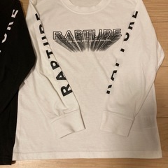 140㎝ ロンT 2枚セット 白黒 長袖Tシャツ　の画像