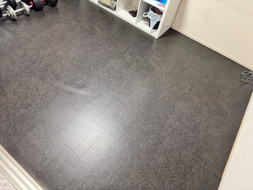 決まりました☆近々取り消します??大理石☆ストーン柄☆ブラック☆6帖分☆約250×355cm フロアマット☆お部屋をお洒落にできます?
