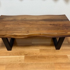 天然木　ローテーブルの画像