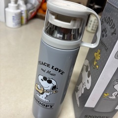 スヌーピーコップ付ステンレス水筒の画像