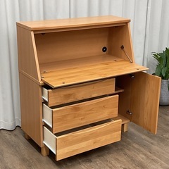 KA-40【新入荷　アウトレット品】ハーブ100/アルダー材　ライティングデスク　ナチュラルの画像