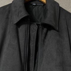 ZARA スエード　キルティング　ボンバージャケットの画像