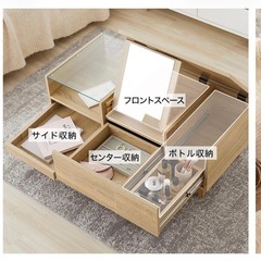 LOWYAドレッサーテーブル ホワイトの画像