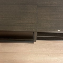 テレビ台 （ダークブラウン／背面収納付／ロータイプ）の画像