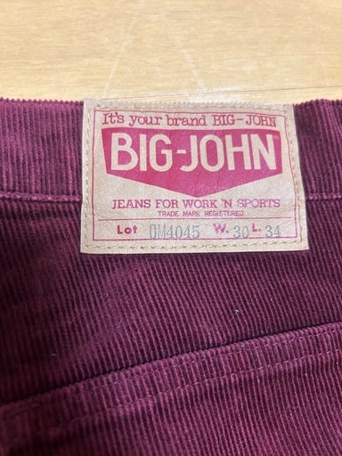 90年代 BIG-JOHN om4045  フレアパンツ