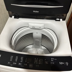 	【1,000円】ハイアール 洗濯機 5.5kg／説明書あり／EVありの画像