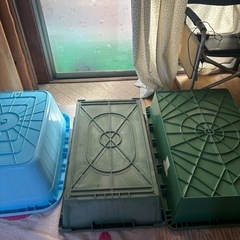 プラ船、プラ桶3個セットの画像