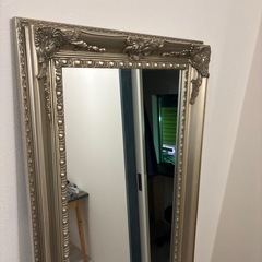 全身ミラー 大型 ゴールドフレーム の画像