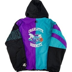90s STARTER NBA Charlotte Hornets Mサイズの画像