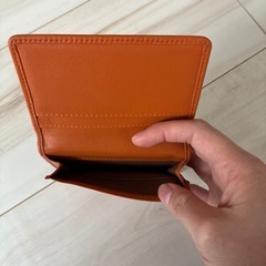 オレンジブラウン　名刺入れ　カードケース　美品　ユニセックスの画像
