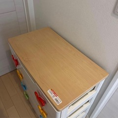 ミッキー ハンドル付き 4段チェスト タンスの画像