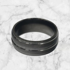 【新品】段型 ステンレスリング ラフリング6mm  指輪 リング 金属アレルギー対応 11号 男女兼用 サージカルステンレスの画像