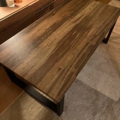 木目調　ローテーブルの画像