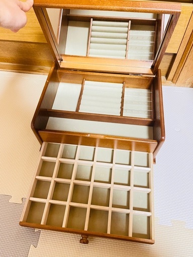 木製 ジュエリーボックス(ミラー付き) (ayu) 福音寺のインテリア雑貨