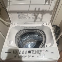 Hisense 全自動電気洗濯機 HW-G55B-W 2021年製の画像
