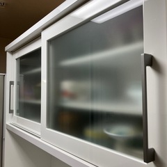 【美品】　ニトリ食器棚　白色　幅120㎝の画像