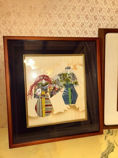 アート押絵 刺繍絵 色紙人形 美術 額縁 (珪) 倉敷のインテリア雑貨