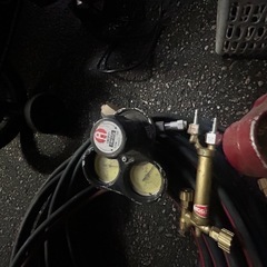 オカノ　ガス溶接機　ゲージ、ノズル、ホースセット　ガスタンクなしの画像