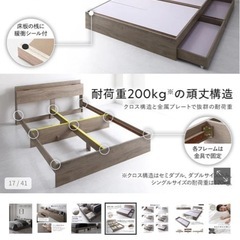 RASIK 引き出し収納付きベッド 『Serest セレスト』 の画像