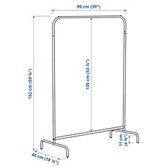IKEA ハンガーラック　ホワイト　ムーリッグの画像