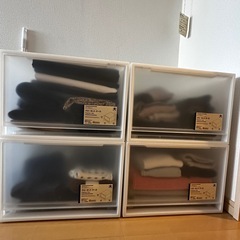 【新品】無印良品 収納ケース 4個セット／衣類収納に◎ 大容量（44×55×30）の画像