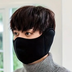 新品 黒 冬用 フェイスカバー フェイスマスクの画像