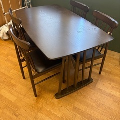 ジモティー特別価格🉐 N1277★ダイニング5点セット★ダイニングテーブル★テーブル幅1195mmの画像