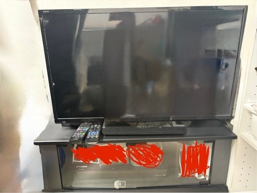 テレビ　テレビ台　ブルーレイ　セット
