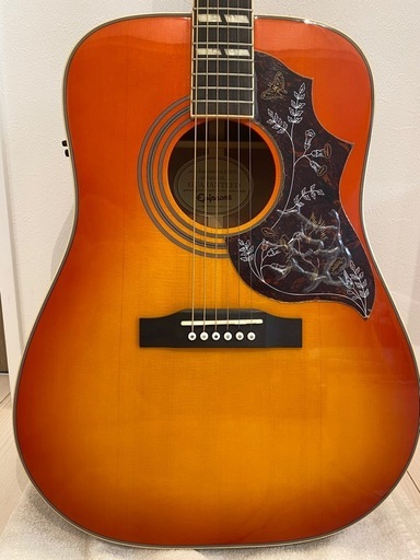 値下げ！美品 Epiphone Hummingbird PRO/FC 美品エピフォンEpiphone Hummingbird Pro/FC エレアコ ハードケース