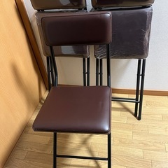 【新品】背付折り畳みイス 3脚セットの画像