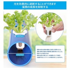 LAPOND 水耕栽培システム A型 青い食品級PVC-U管水耕栽培キット 72穴 水耕栽培植物用 自動水循環システム搭載 藻の繁殖を抑制 水耕栽培野菜/果物/ハーブ/花など 家庭菜園 室内 ベランダ 庭の画像
