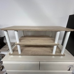 ✨木製3段ミニラック／小テーブル｜ナチュラル×ホワイト・綺麗め✨の画像