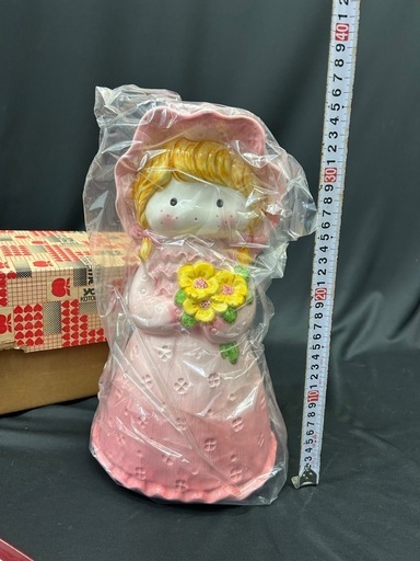 11357😸 昭和レトロ コトブキ 陶器製 女の子 靴べら立て 靴べら入れ