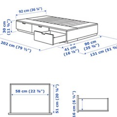 IKEA NORDLI ノールドリ シングルベッドの画像