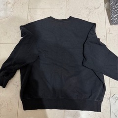 CRONOS ブラック ストライプ トレーナー Lサイズの画像