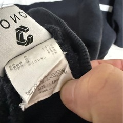 CRONOS ブラック ストライプ トレーナー Lサイズの画像